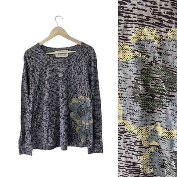 Aventura XXL 2XL Top Burnout Fabric Long Sleeve Pullover Flower Womens - Picture 1 of 15